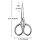 Small beard scissors with pointed blades and round finger loops, compact silver metal
