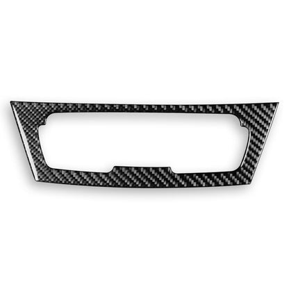 Carbon-fiber air-conditioning panel trim sticker with rectangular cutout for vents