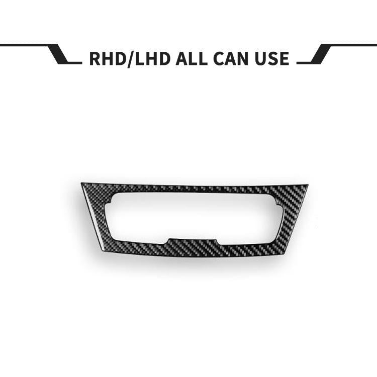 Carbon-fiber AC panel trim sticker with rectangular opening and vent frame