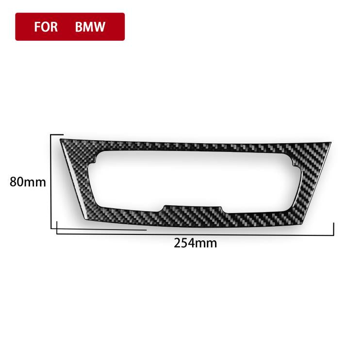Carbon-fiber air-conditioning panel trim sticker, 254 x 80 mm