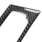 Carbon-fiber AC panel trim sticker corner with glossy edge