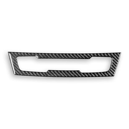 Black carbon-fiber style radio panel sticker with rectangular cutout insert