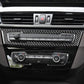 Carbon-fiber radio and climate control surround sticker with button cutouts