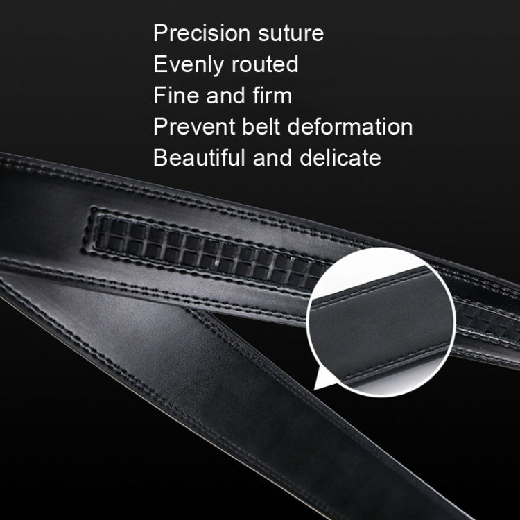 Black leather belt with fine topstitching and reinforced underside seam detail