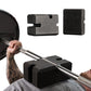 Foam bench press brick blocks supporting a barbell during use