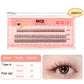 3D natural curling false eyelashes box with 200PCS label and eye swatch