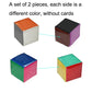 2 PCS / Set Insert Card Dice Learning Toys With Transparent Pocket, 2 PCS / Set