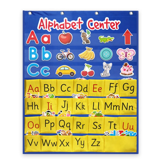 Alphabet Card Early Teaching Hanging Bag Letter Pocket, Alphabet Card