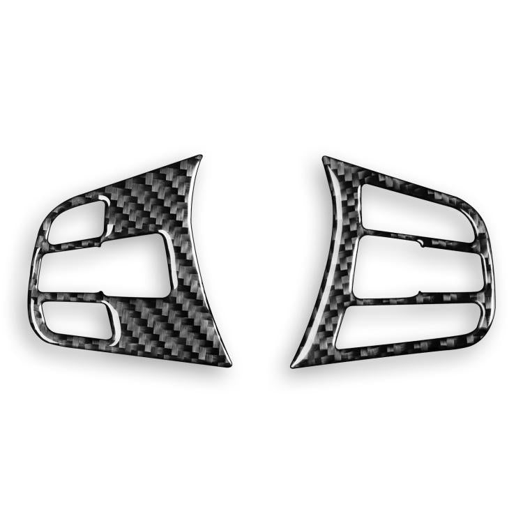 Carbon-fiber steering wheel button sticker set for BMW X1/X2, two pieces
