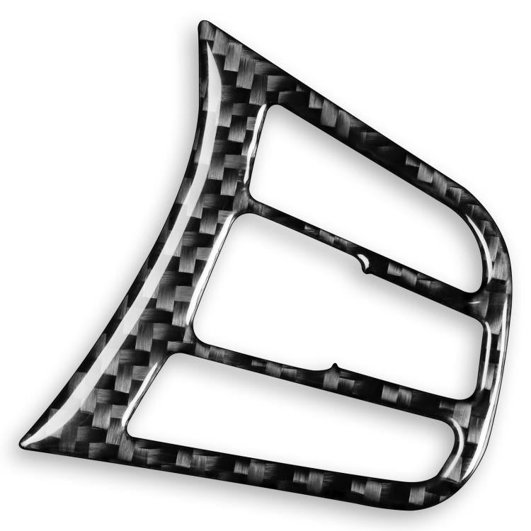 Single steering wheel button sticker with carbon-fiber weave pattern