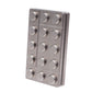 Stainless steel magnetic push card decompression toy, side view with circular bumps