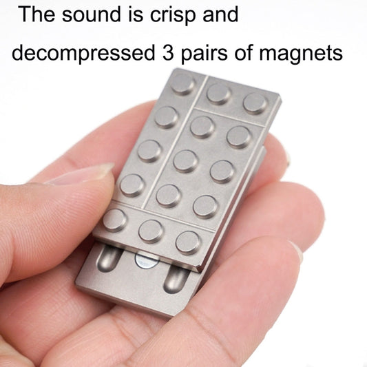 FS01 Stainless Steel Metal Magnetic Push Card Decompression Toy Fingertip Gyro, A Model