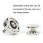 Metal fidget spinner with detachable central axle and two stacked ring caps