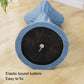 Blue elastic-bound bottom fan cover with round opening for the fan hub
