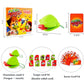 Green frog tongue-out game toy with instruction cards and boxed game set