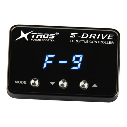 Electronic throttle controller module with blue F-9 digital display and 3 silver buttons