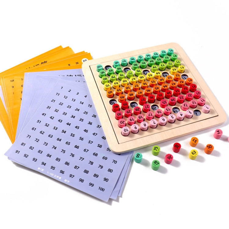 Number puzzle board toy with numbered pegs and included question cards