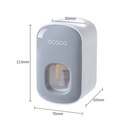 ECOCO E1922 Children Adult Double Position Automatic Toothpaste Squeezing Device, E1922 Black, E1922 Grey