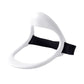 White U-shaped neck brace with two black fabric straps