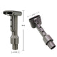 Angled gray pet suction brush head with roller brush opening