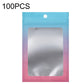 Aluminum foil ziplock pouch with hanging hole and window, blue-pink gradient