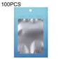 Gradient foil ziplock pouch with round hanging hole and clear window, blue
