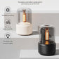 Black and white aroma diffusers with simulated candlelight glass lamps