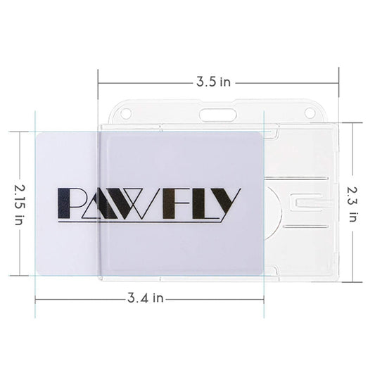 Transparent Frosted ID Card Holder Badge, Horizontal Type PS, Horizontal Type PC