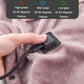 USB electric heating blanket controller on soft fabric with visible power settings