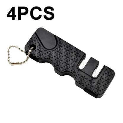 4 PCS Outdoor Knife Sharpener Speeder Mini Knife Sharpener, 4 PCS Black