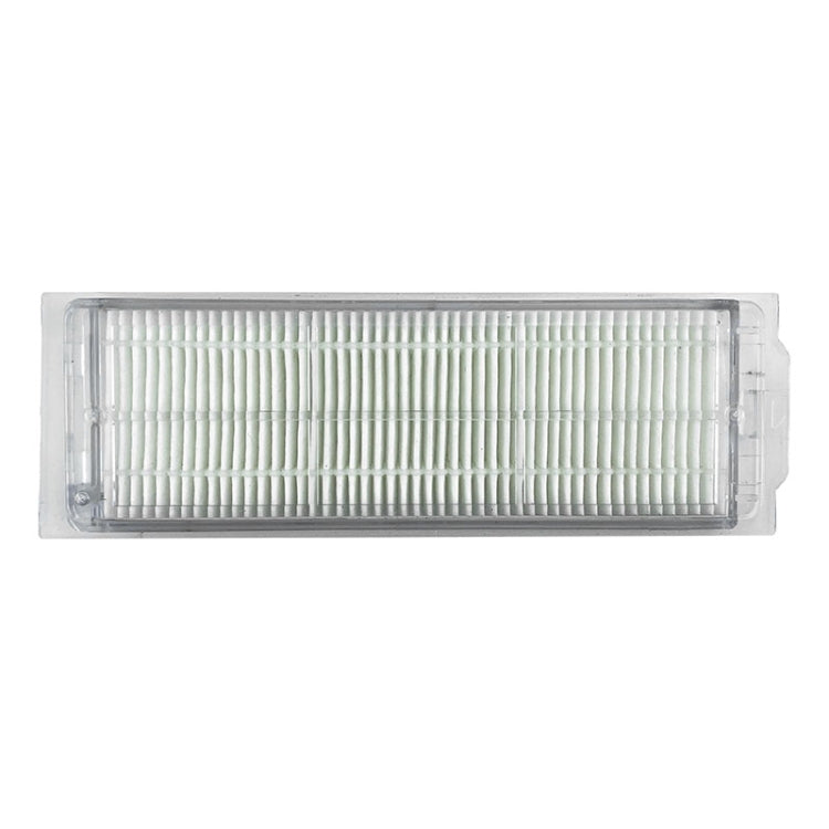 Vacuum cleaner HEPA-style filter, single rectangular unit in clear frame
