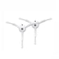 Vacuum cleaner side brush set, two white bristles with mounting bases