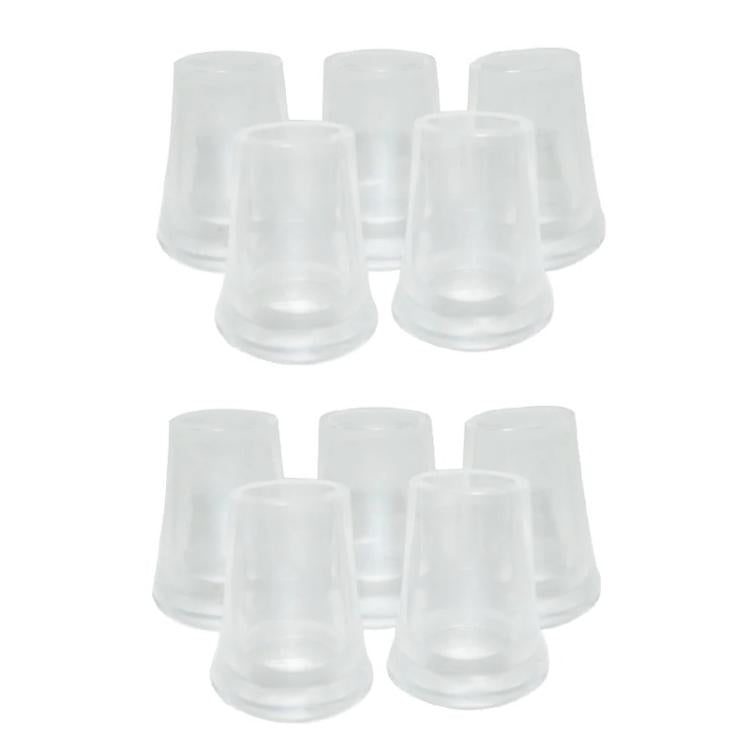 Set of clear replacement breathalyzer mouthpieces, 10-pack, small cone tips