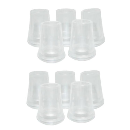 Set of clear replacement breathalyzer mouthpieces, 10-pack, small cone tips