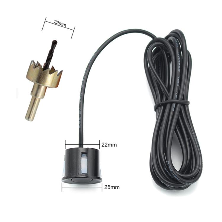 Car parking sensor wiring harness with connector probe and long coiled cable