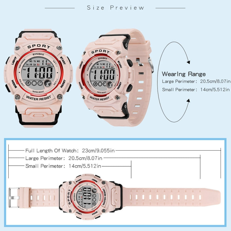 SYNOKE 9810 Multifunctional Luminous Waterproof Student Sports Watch
