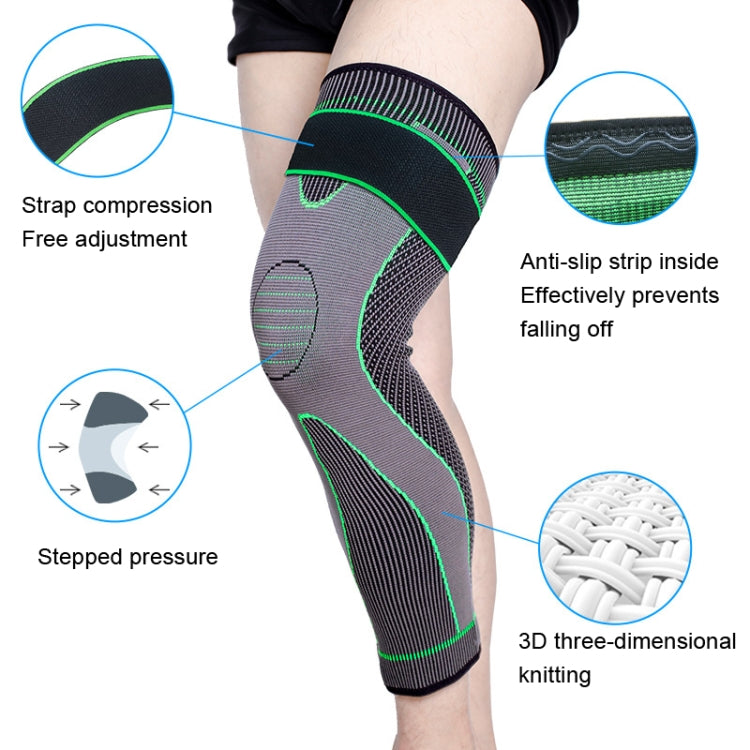 Nylon Knitted Riding Sports Extended Knee Pads, S, M, L, XL, XXL