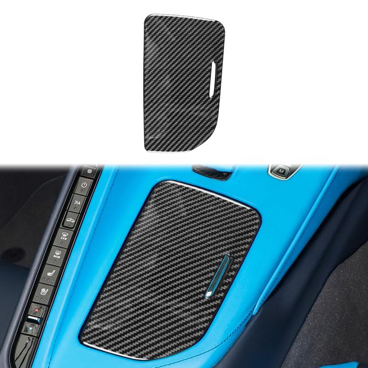 Carbon-fiber style cup cover sticker with long slot, black