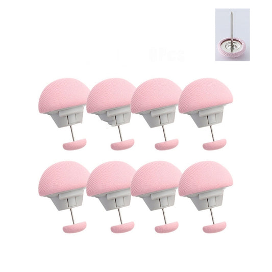 8 PCS Non-marking One-touch Unlocking Mushroom-shaped Quilt Fixer, Pink+Cloth Needle, Gray+Cloth Needle, Blue+Cloth Needle, White+Cloth Needle, Light Pink+Gum Needle, Light Blue+Glue Needle, White+Glue Needle