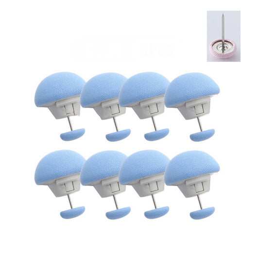 8 PCS Non-marking One-touch Unlocking Mushroom-shaped Quilt Fixer, Pink+Cloth Needle, Gray+Cloth Needle, Blue+Cloth Needle, White+Cloth Needle, Light Pink+Gum Needle, Light Blue+Glue Needle, White+Glue Needle