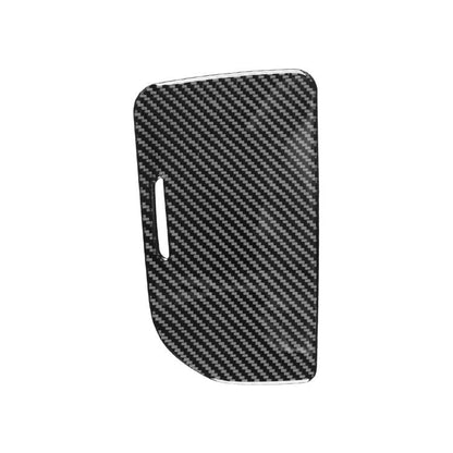 Carbon fiber center control cup cover sticker with slot, dark woven pattern