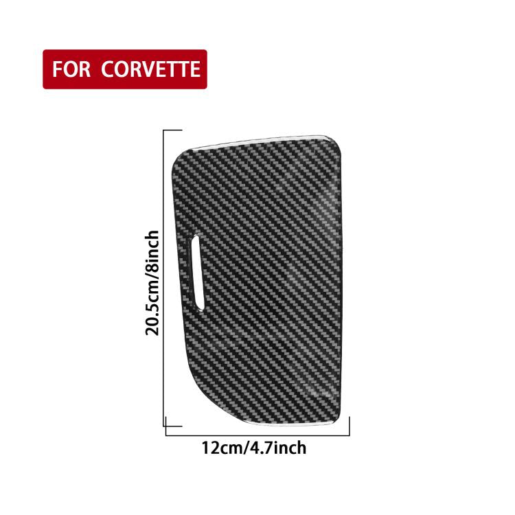 Carbon fiber center control cup cover sticker, 12x20.5cm, with slot cutout