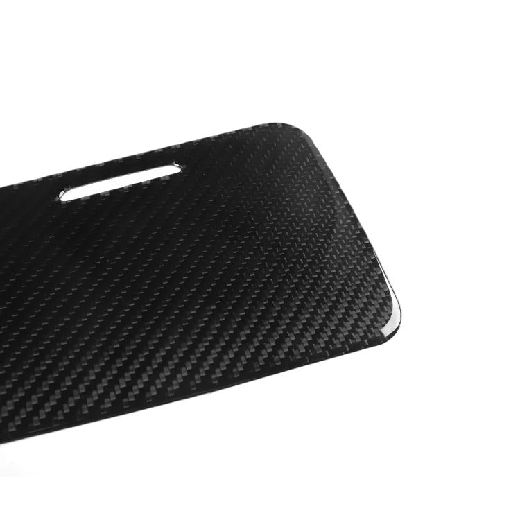 Carbon fiber center control cup cover sticker, close-up dark weave with rounded edge