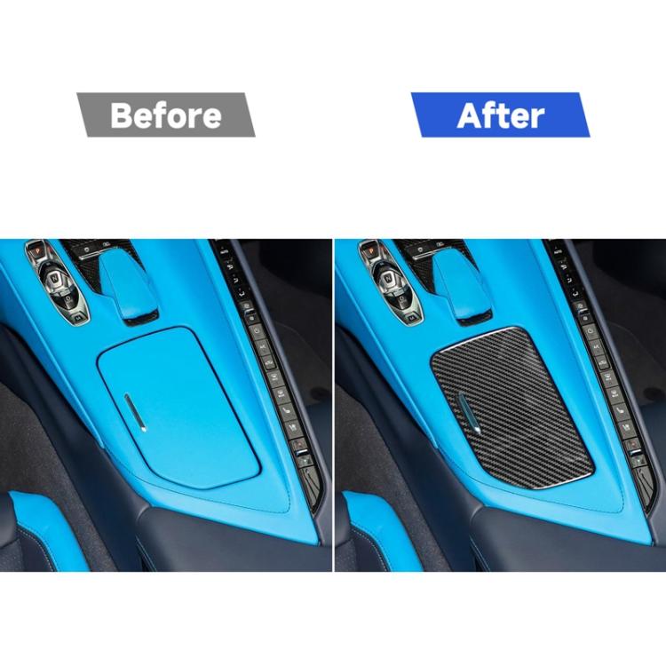 Carbon fiber center control cup cover sticker shown installed over center console trim