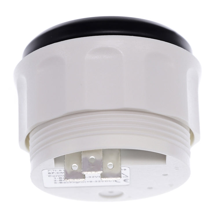 Water level gauge housing with white casing and recessed circular sensor area
