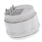 Water level gauge with white housing, ribbed sides, and label on top cover