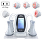 At-home slimming machine with silver-toned trim screen, US plug, dual handle heads
