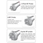 RF probe attachments set: 3-pole, 4-RF, and 6-pole for face and body