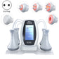 At-home slimming machine with silver-toned trim screen, EU plug, dual handle heads