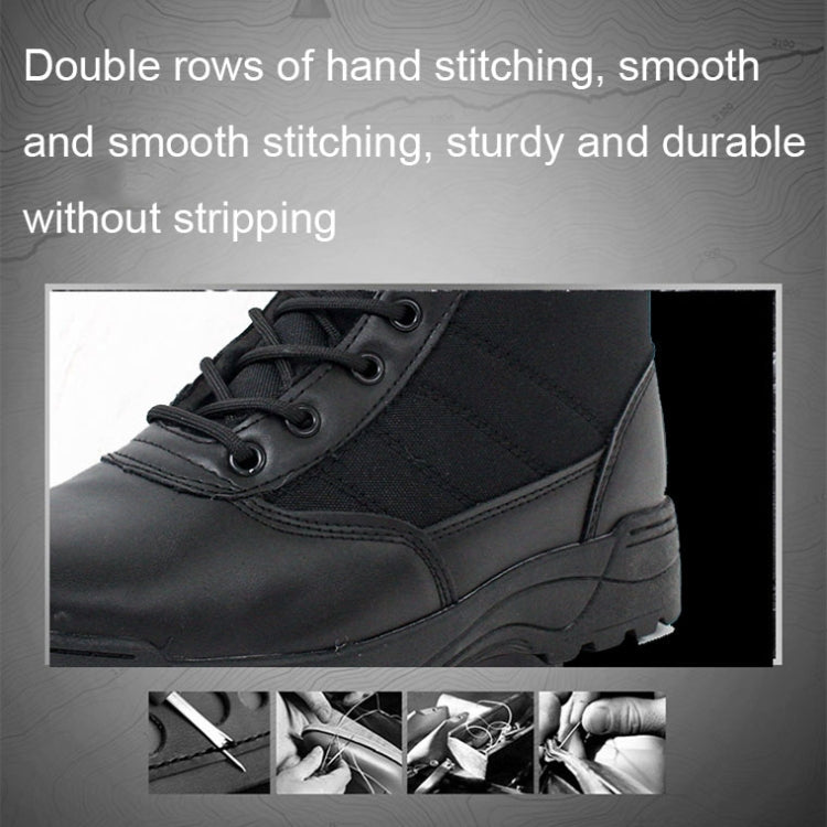 Black high-top sports boot with lace-up closure and stitched leather-look upper.